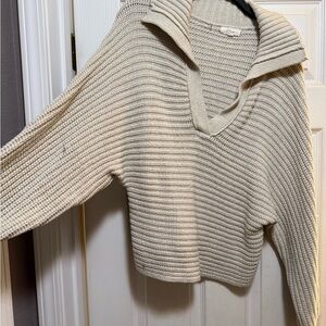 Elan Cream V-Neck Sweater
